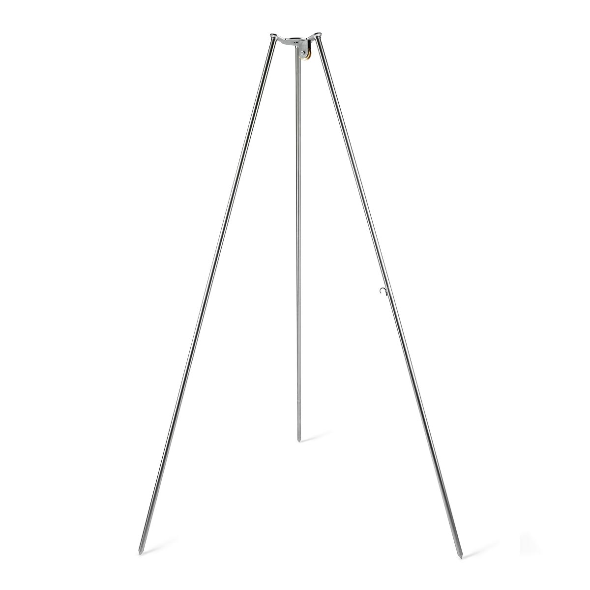 Edelstahl Schwenkgrill Dreibein mit Aufhängung, Wirbel und 80 cm Grillrost
